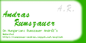 andras rumszauer business card